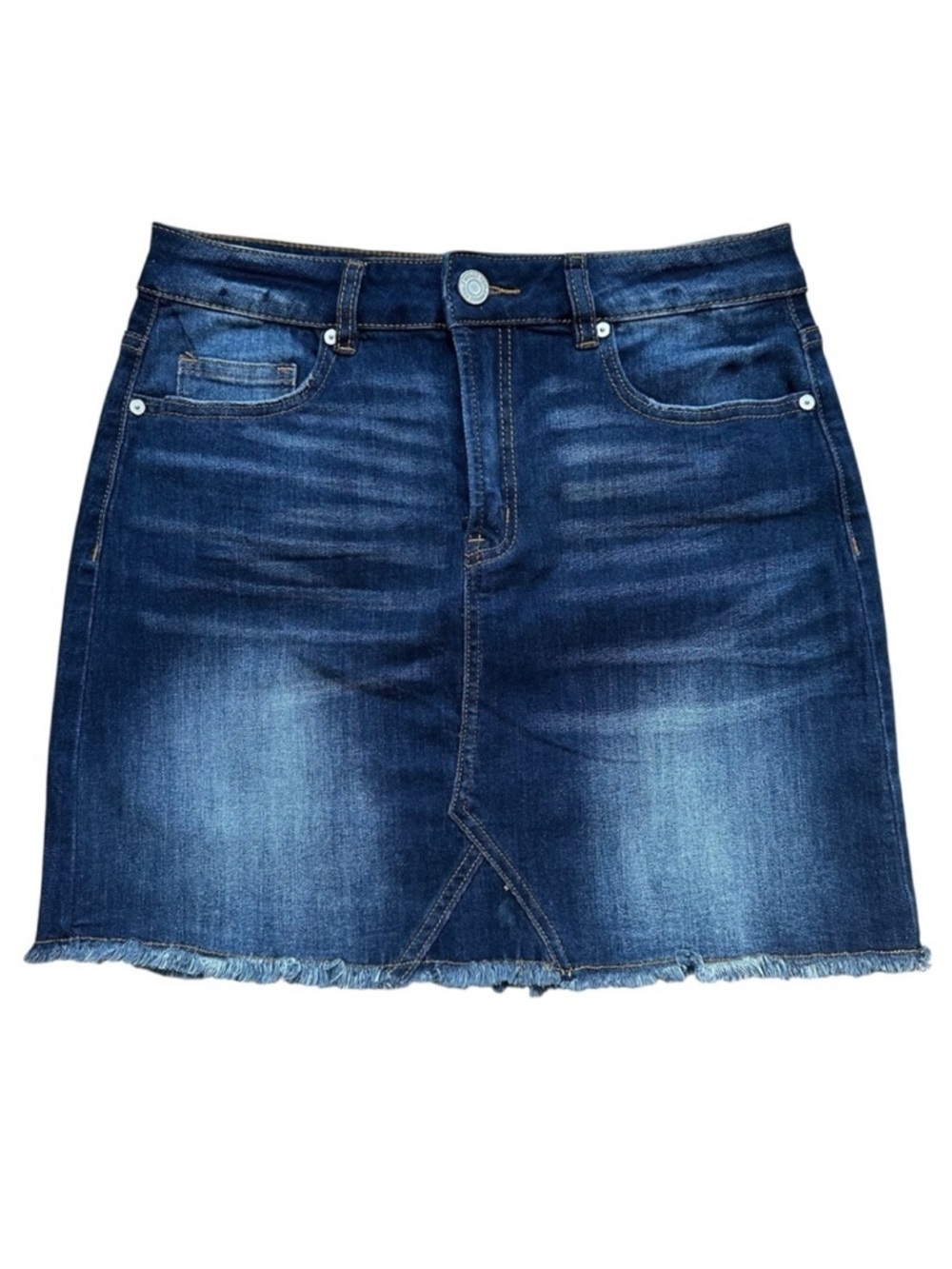 NWT Indigo Rein Dark Blue Denim Mini Skirt Coastal Cowgirl Festival Fashion